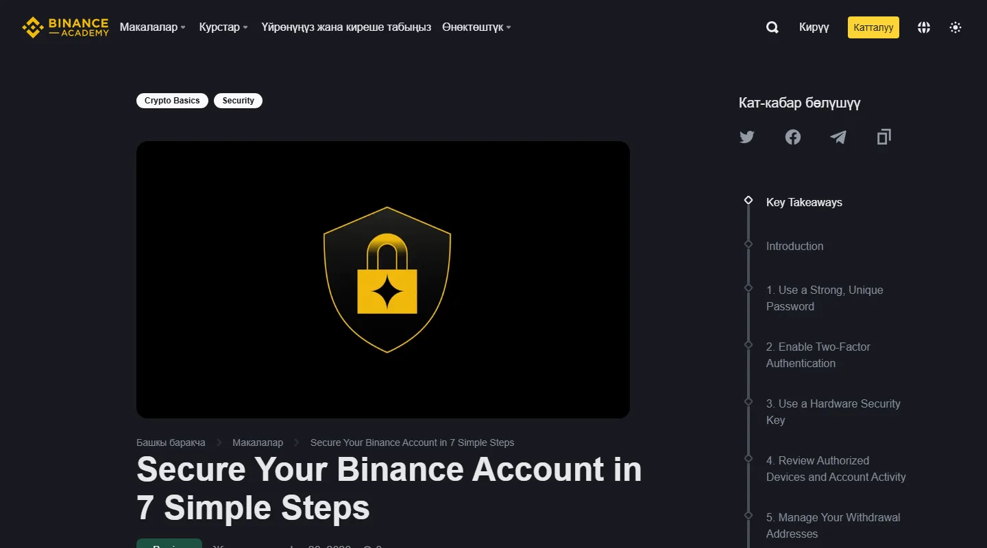 Binance hesab təhlükəsizliyi: depozitdən əvvəl audit