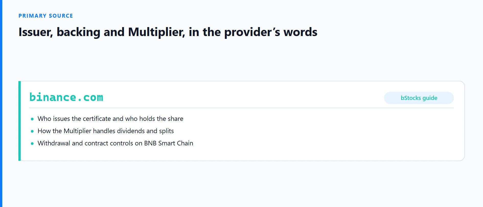 bStocks: Official Tokenized Stock Guide