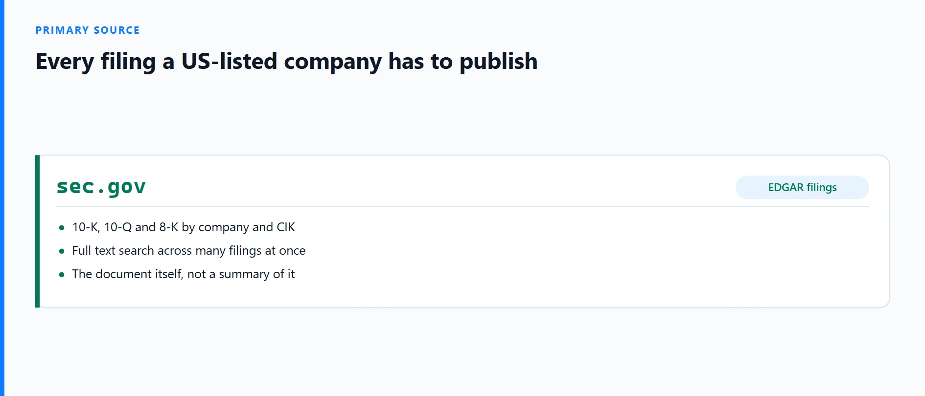 SEC EDGAR Company Filings